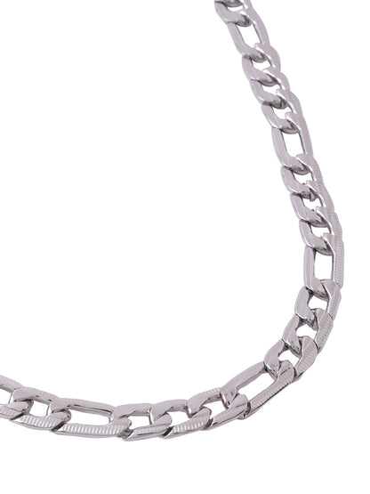 Men's Rhodium-Plated Stainless Steel Bohemian Chain