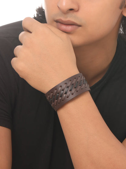 Men's Brown leather bracelet