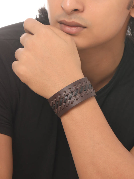 Men's Brown leather bracelet
