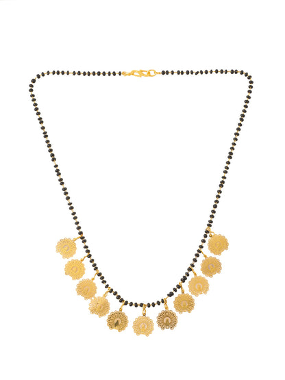 Women's Ethnic Gold-Plated Beaded Mangalsutra
