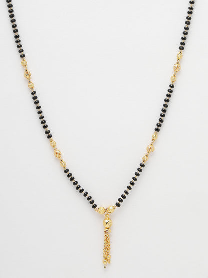 Women's Ethnic Gold-Plated Beaded Mangalsutra