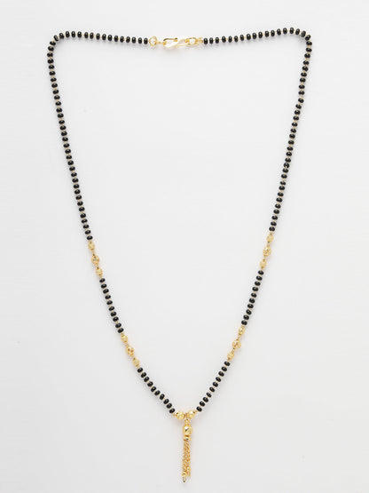 Women's Ethnic Gold-Plated Beaded Mangalsutra