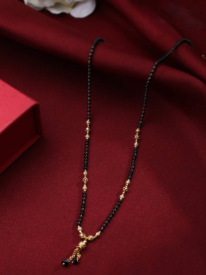 Women's Ethnic Gold-Plated Beaded Mangalsutra