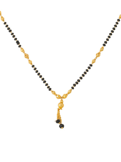 Women's Ethnic Gold-Plated Beaded Mangalsutra