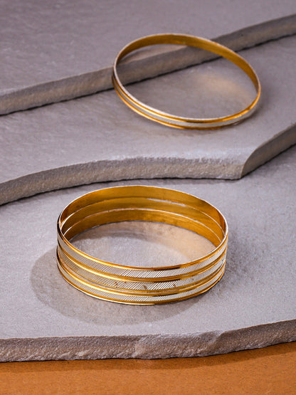 Women's Set Of 4 Gold-Plated Traditional Bangles