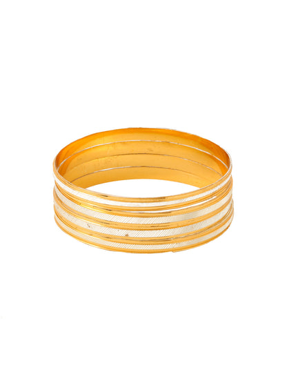 Women's Set Of 4 Gold-Plated Traditional Bangles
