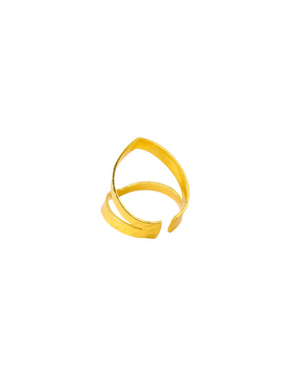 Women's Gold Plated adjustable finger Ring