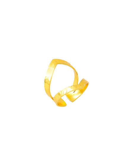Women's Gold Plated adjustable finger Ring