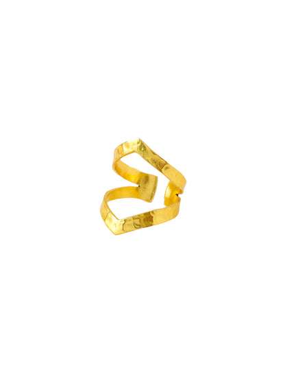 Women's Gold Plated adjustable finger Ring
