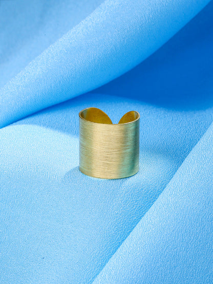 Women's Gold Plated adjustable finger Ring