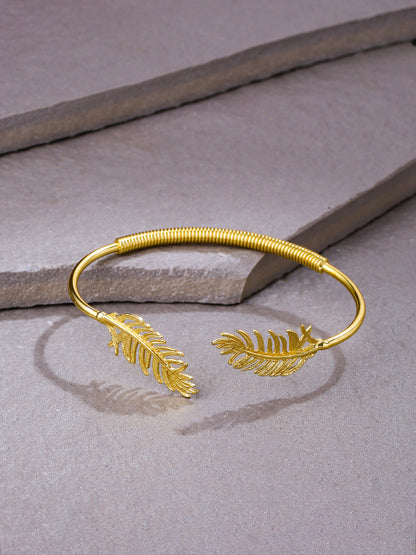 Women's gold plated adjustable Kada bracelet