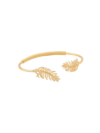 Women's gold plated adjustable Kada bracelet
