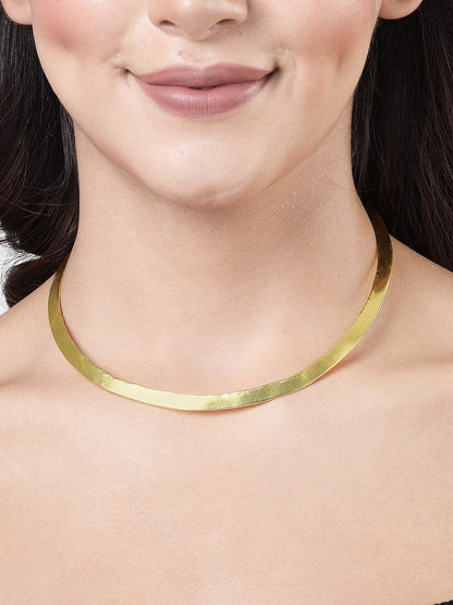 Women's gold plated choker Necklace
