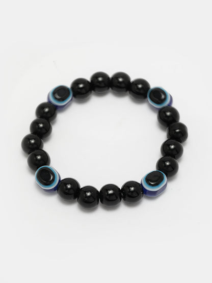 Unisex evil eye beaded adjustable bracelet