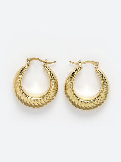 Women's Gold Circular Hoop Earrings