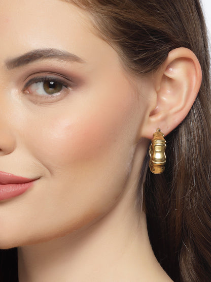 Women's Gold Circular Hoop Earrings