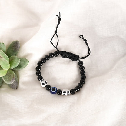 Unisex Black Evil Eye Adjustable Bracelet