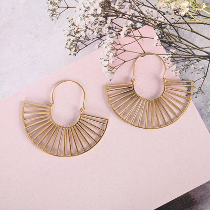 Women's Golden hoop earrings