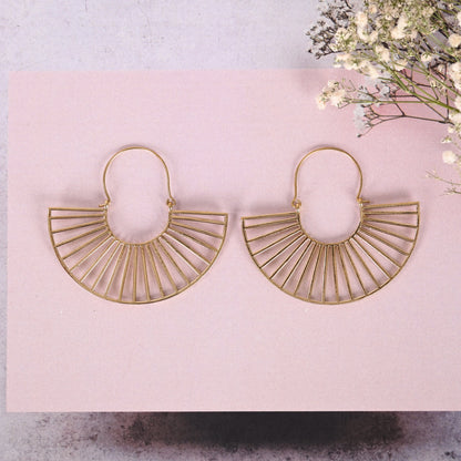 Women's Golden hoop earrings
