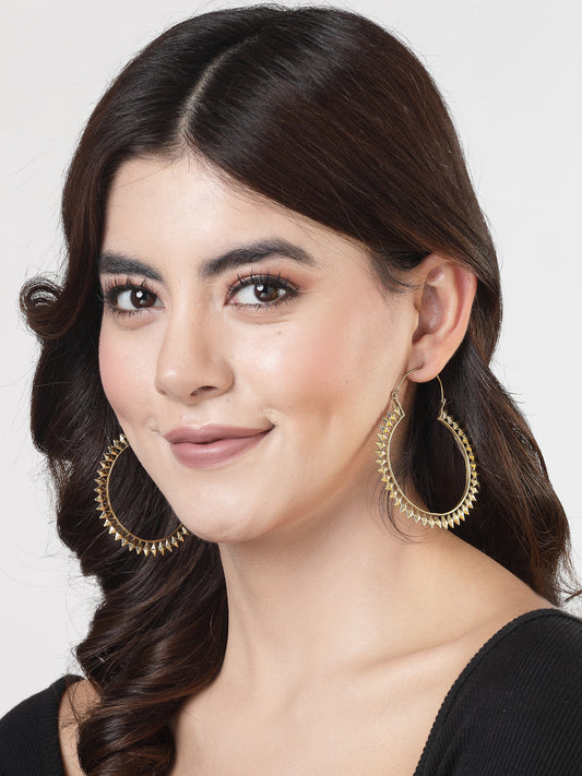 Women's Golden full circular hoop earrings