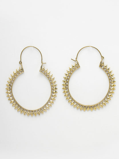 Women's Golden full circular hoop earrings