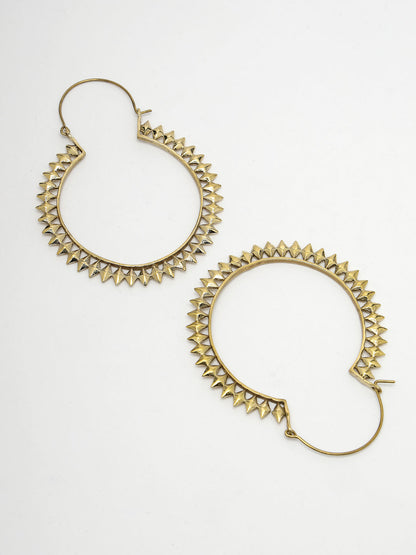 Women's Golden full circular hoop earrings