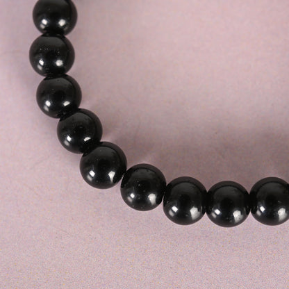 Unisex Black Marbel crystal Elasticated bracelet