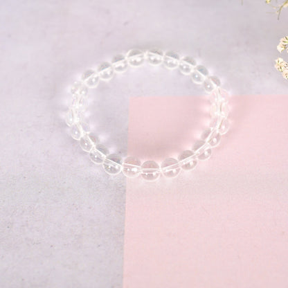 Unisex Transparent Beaded Elasticated Bracelet