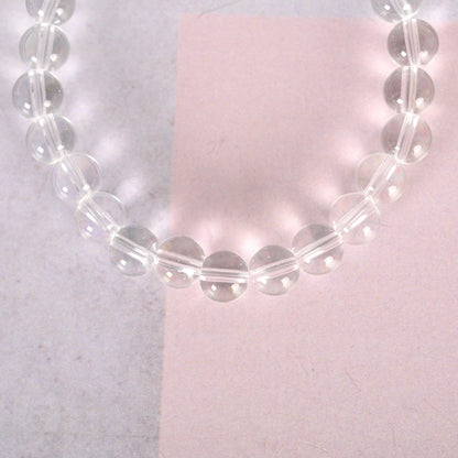 Unisex Transparent Beaded Elasticated Bracelet