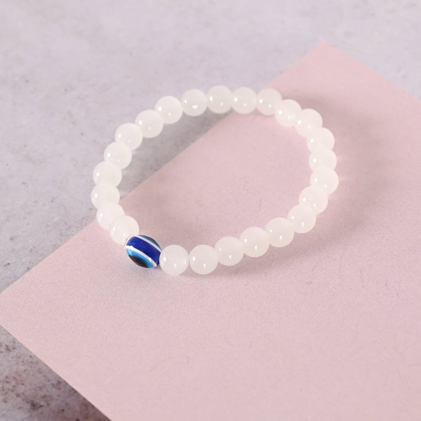 Unisex Evil Eye Crystal Elasticated Braclet