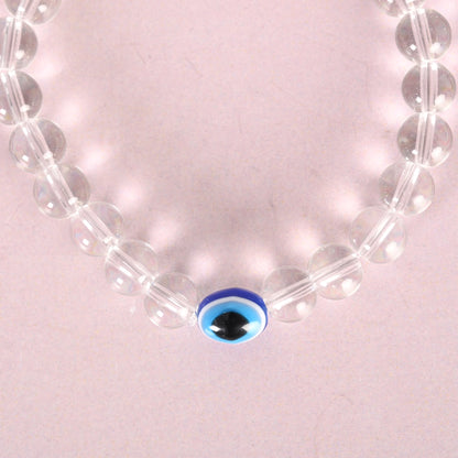 Unisex Transparent Beaded Elasticated Bracelet