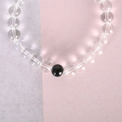 Unisex Transparent Beaded Elasticated Bracelet