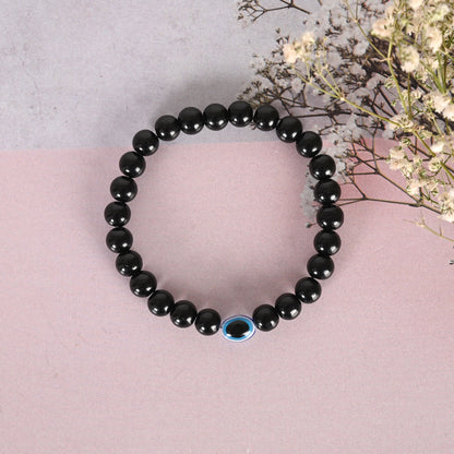 Unisex Marble Crystal Beaded Elasticated Bracelet