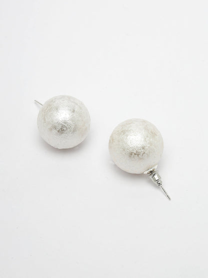 Women's white color Moon Stud earrings