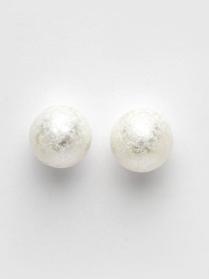 Women's white color Moon Stud earrings
