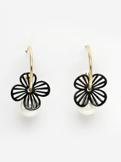 Women's Gold-Toned Teardrop Shaped Drop Earrings