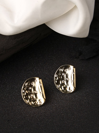 Women's Gold-Plated Contemporary Studs Earrings