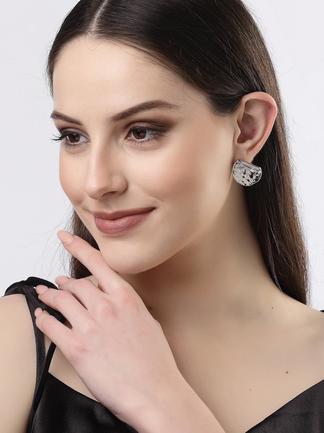 Women's Silver-Plated Contemporary Studs Earrings