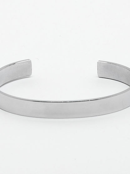 Men's Silver Stainless Steel Cuff Bracelet