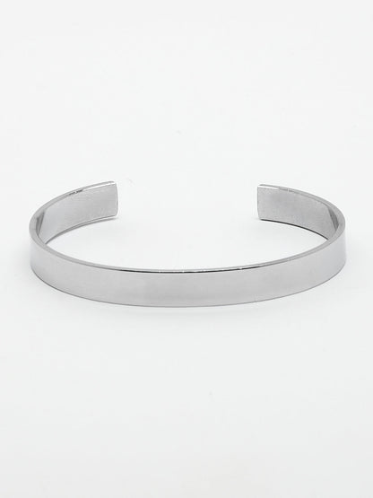 Men's Silver Stainless Steel Cuff Bracelet