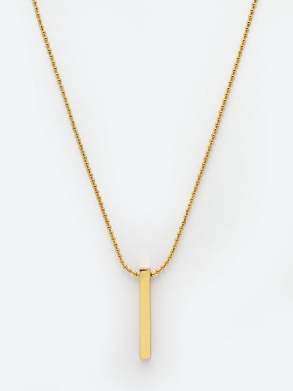 Men's Gold plated geomatric pendent with chain