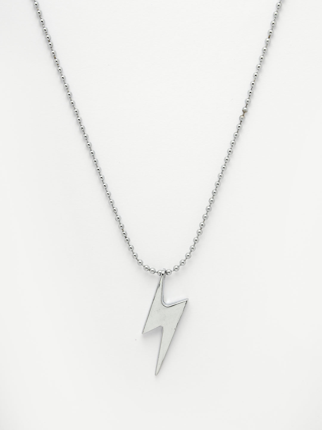 Men's silver plated flash pendent with chain