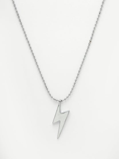 Men's silver plated flash pendent with chain