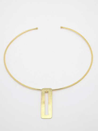 Women's Gold-plated Circular Choker Necklace
