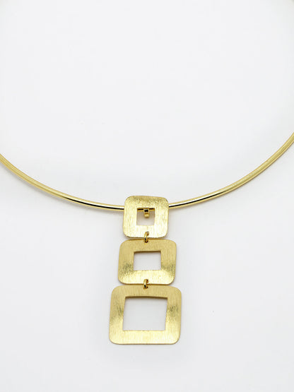 Women's Gold-plated Circular Choker Necklace