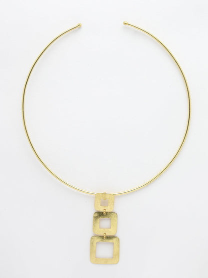 Women's Gold-plated Circular Choker Necklace