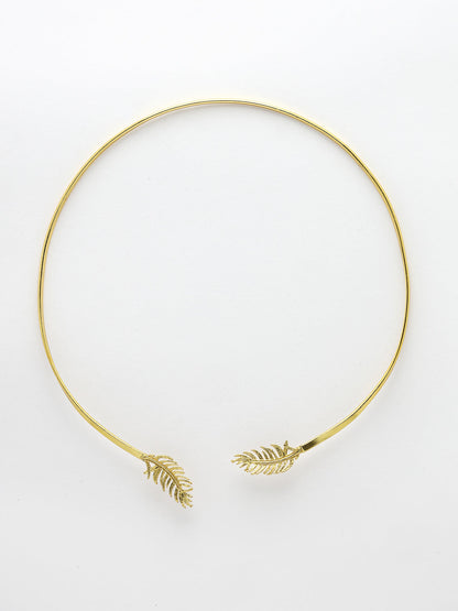 Women's Gold-plated Circular Choker Necklace
