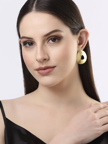 Women's Gold-plated Alloy Triangular Drop Earrings