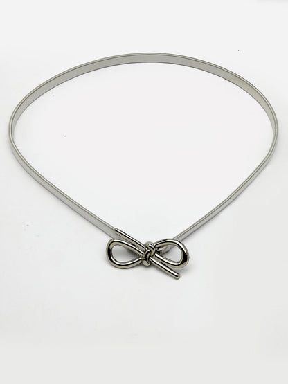 Women's circular silver plated stretchable metal belt