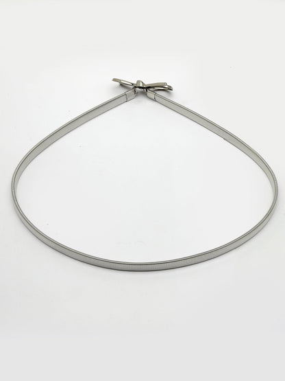 Women's circular silver plated stretchable metal belt